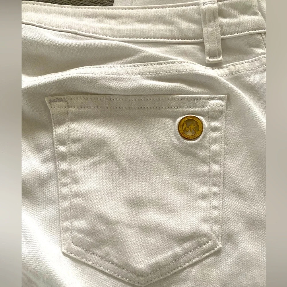 MICHAEL KORS White Izzy Skinny Jeans - Size 8